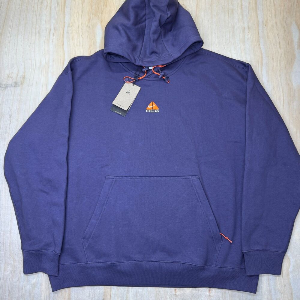 NEW Nike ACG Therma-Fit Sweatshirt Purple Orange Heavy Hoodie DH3087-573 XL TALL